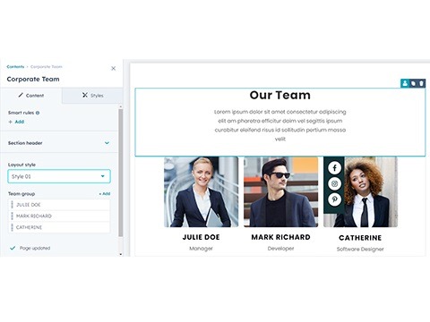 Corporate Team Module by Evethemes